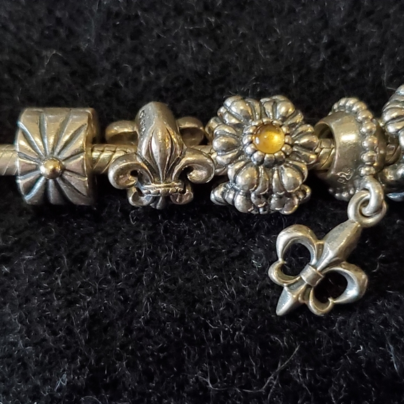 Pandora Silver Bracelet. 7.9" snake chain. - Picture 5 of 15